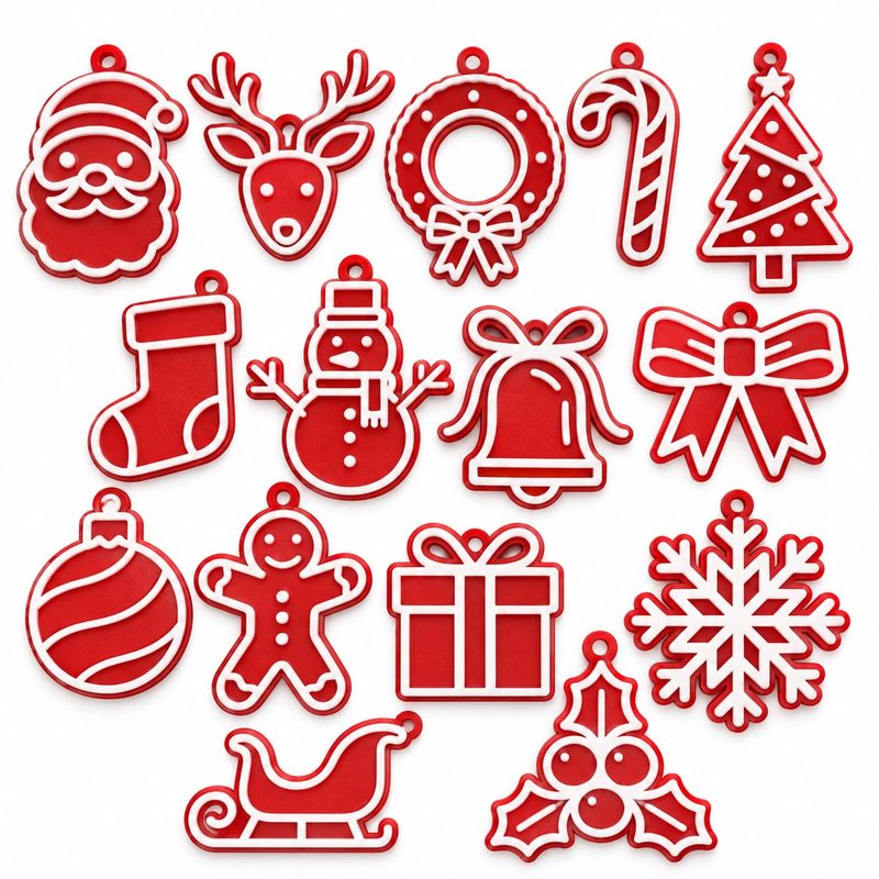 Kit 14 Enfeites de Natal, foto do anúncio